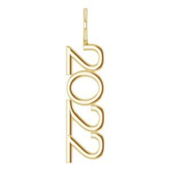 Kazi Luxury 14K Yellow Gold 2022 Year Charm/Pendant